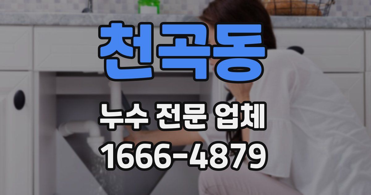 천곡동 누수 전문 업체