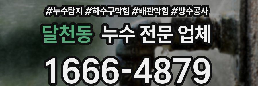 달천동 누수 전문 업체