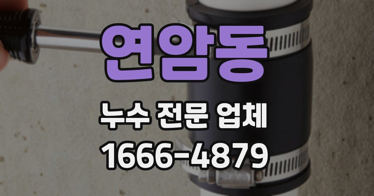 연암동 누수 전문 업체