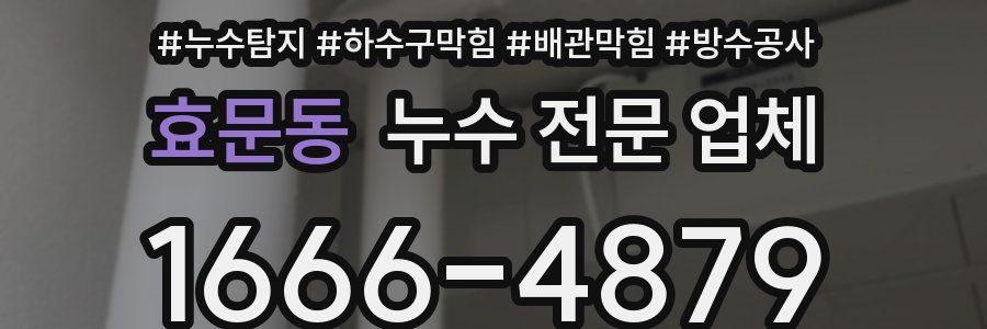 효문동 누수 전문 업체