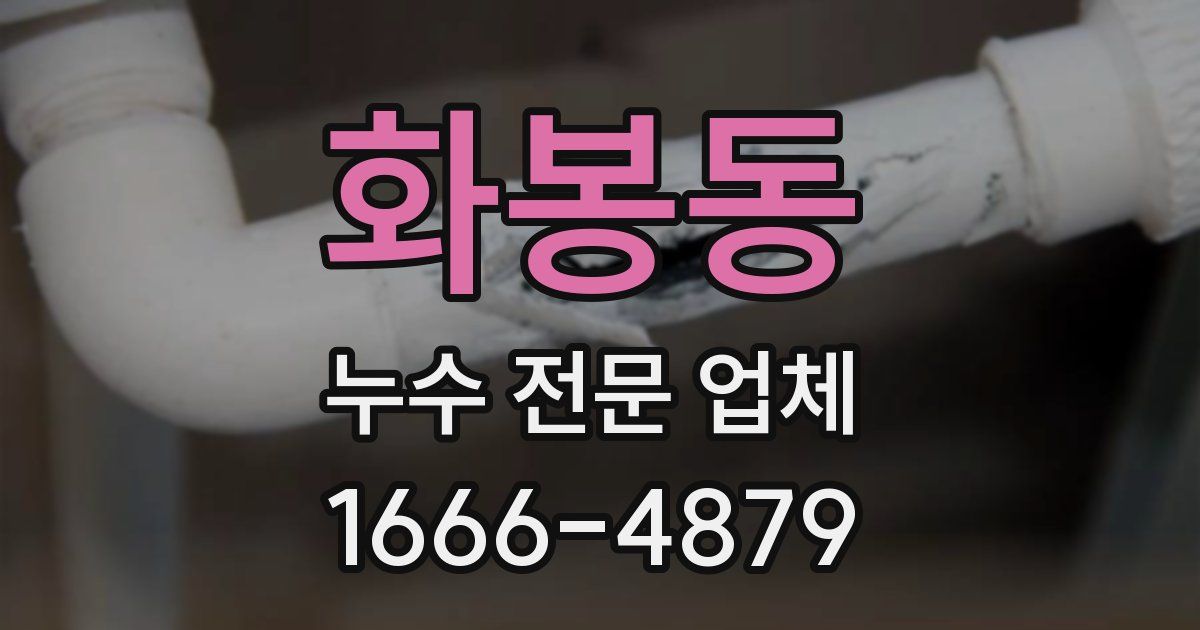 화봉동 누수 전문 업체