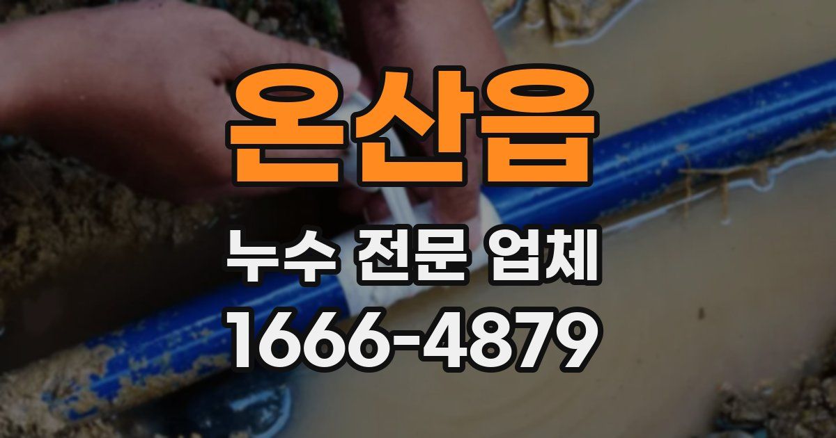 온산읍 누수 전문 업체