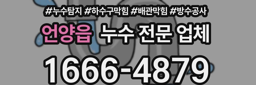 언양읍 누수 전문 업체