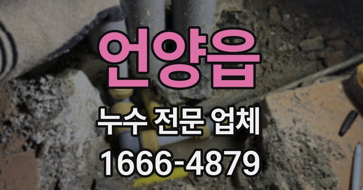 언양읍 누수 전문 업체