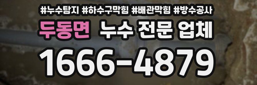 두동면 누수 전문 업체