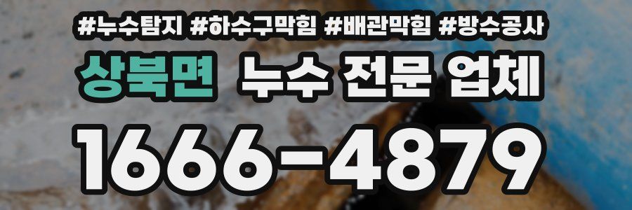상북면 누수 전문 업체