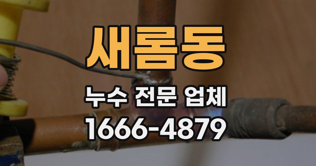 새롬동 누수 전문 업체