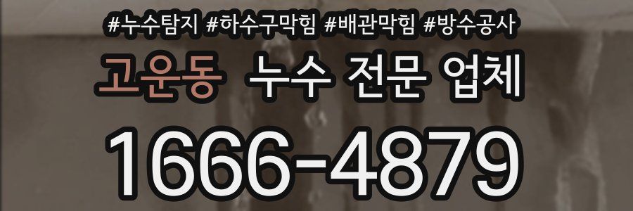 고운동 누수 전문 업체
