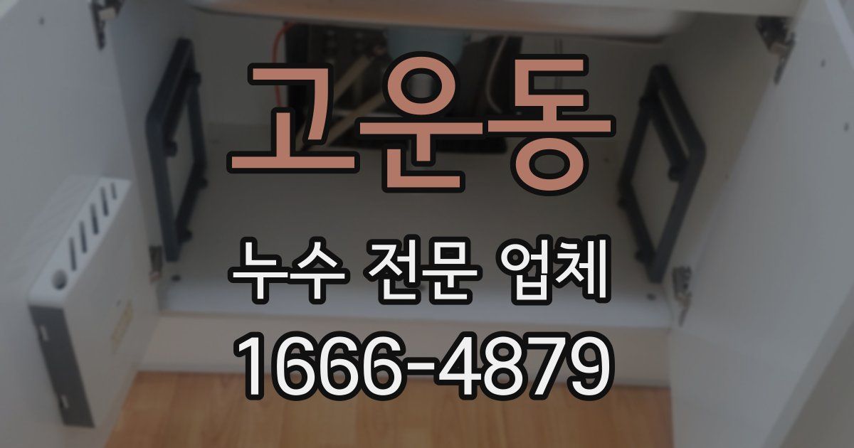 고운동 누수 전문 업체