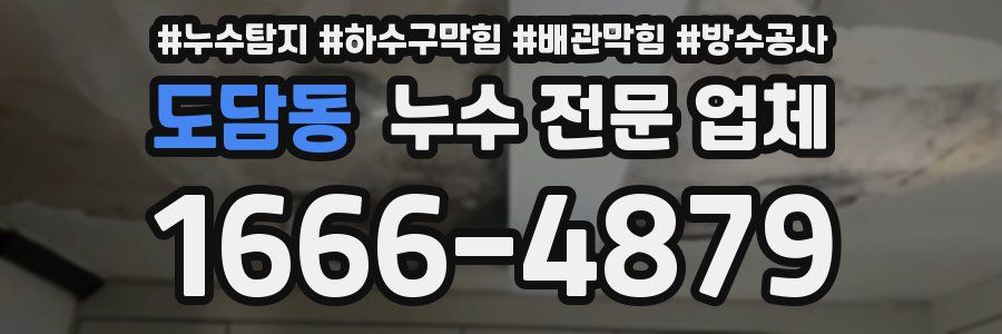 도담동 누수 전문 업체