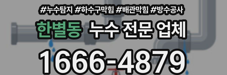 한별동 누수 전문 업체