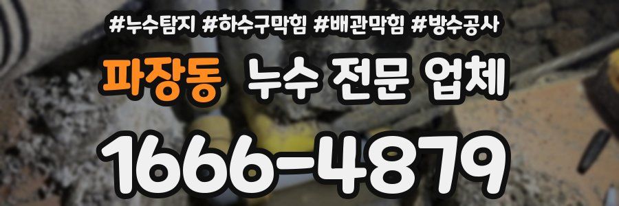 파장동 누수 전문 업체