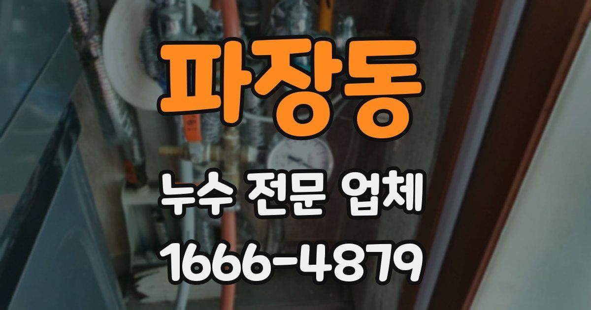 파장동 누수 전문 업체