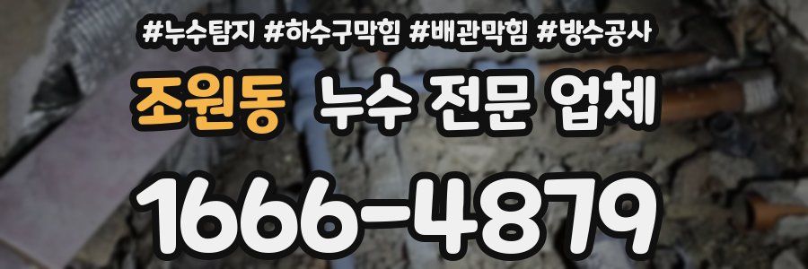 조원동 누수 전문 업체