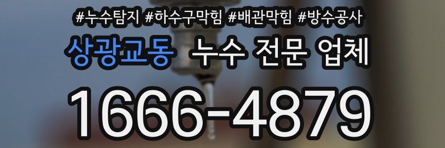 상광교동 누수 전문 업체