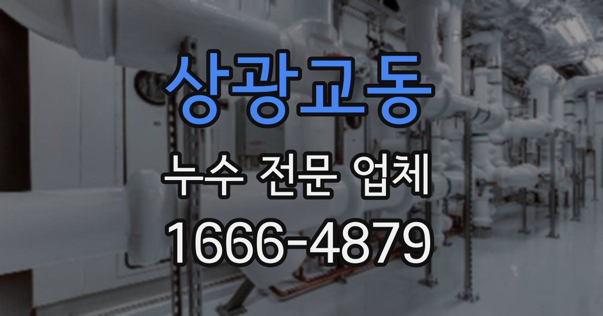 상광교동 누수 전문 업체