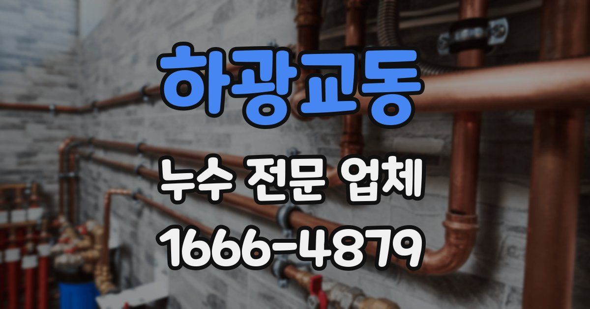 하광교동 누수 전문 업체