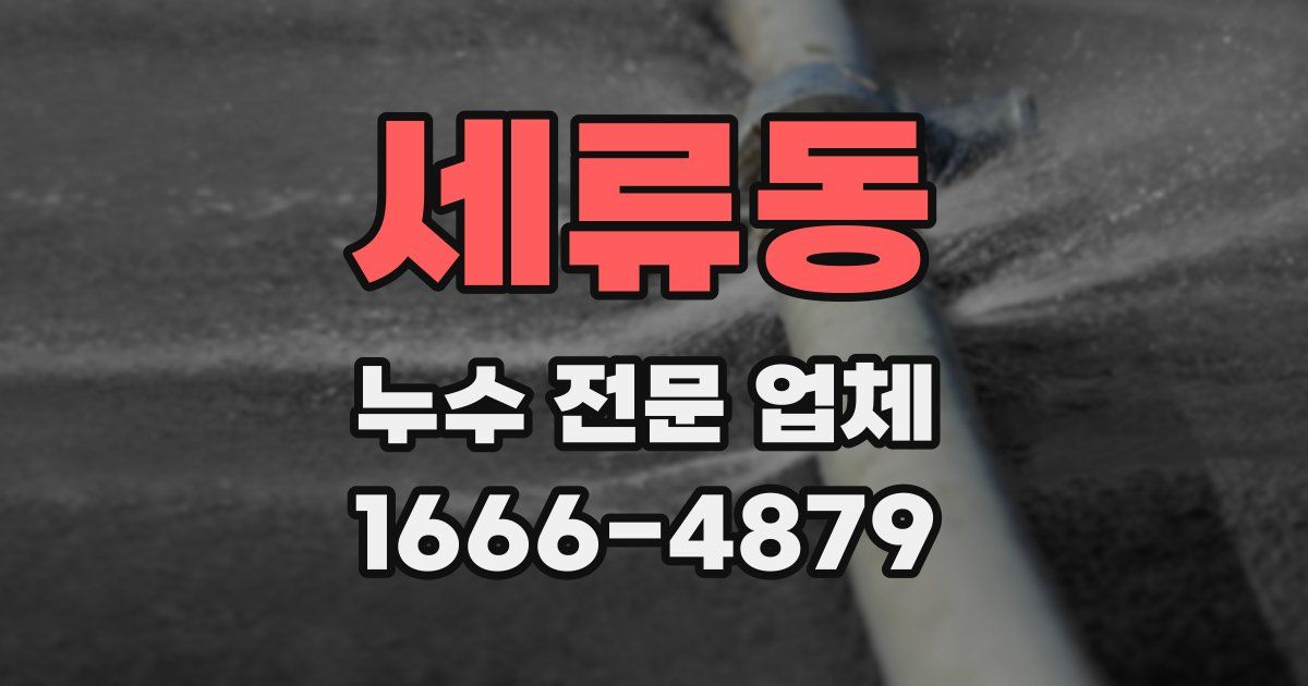 세류동 누수 전문 업체