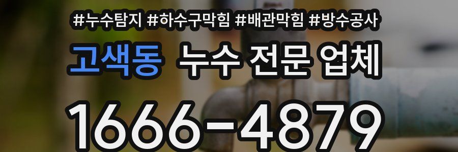 고색동 누수 전문 업체