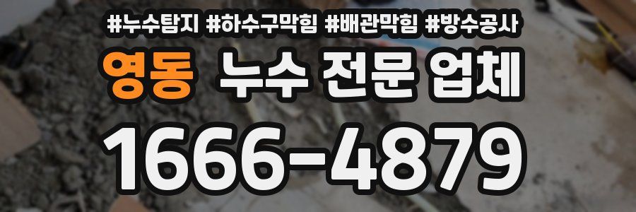영동 누수 전문 업체