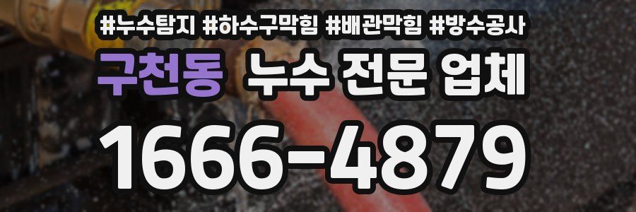 구천동 누수 전문 업체