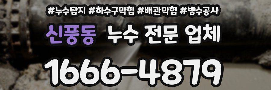 신풍동 누수 전문 업체