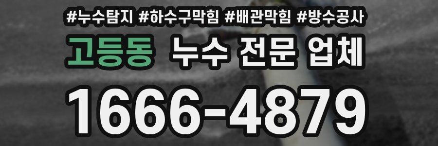 고등동 누수 전문 업체