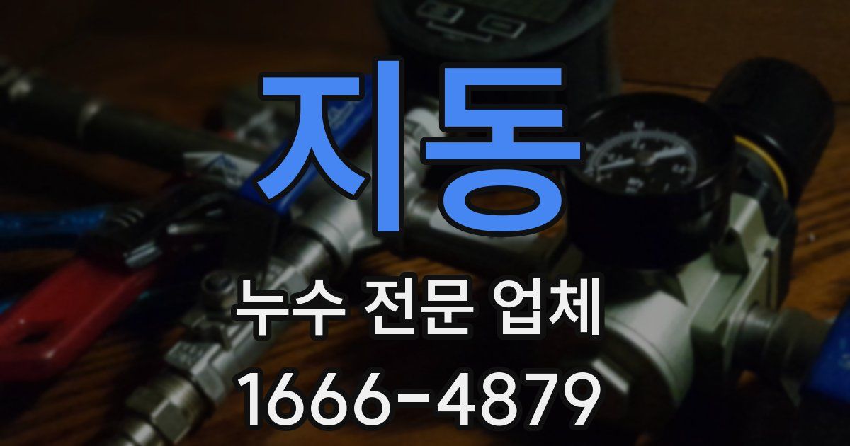 지동 누수 전문 업체