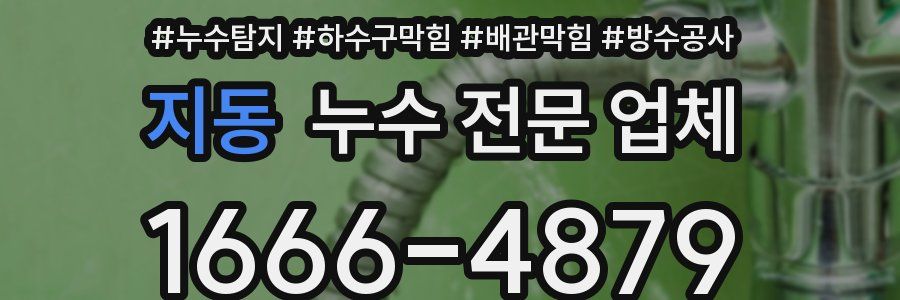 지동 누수 전문 업체