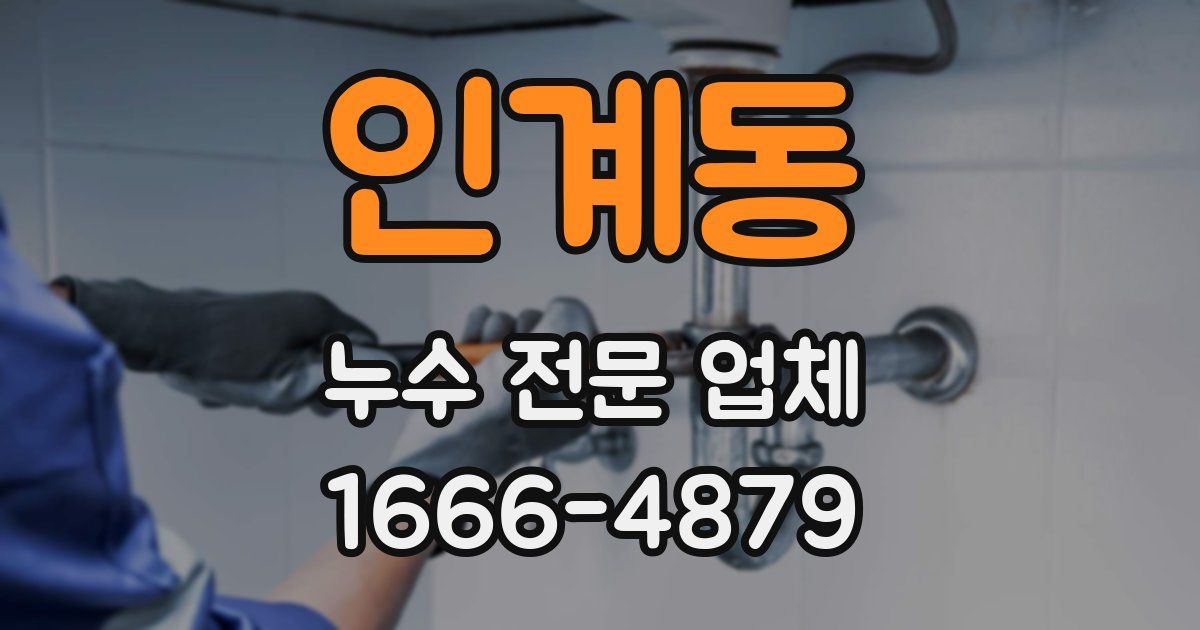 인계동 누수 전문 업체