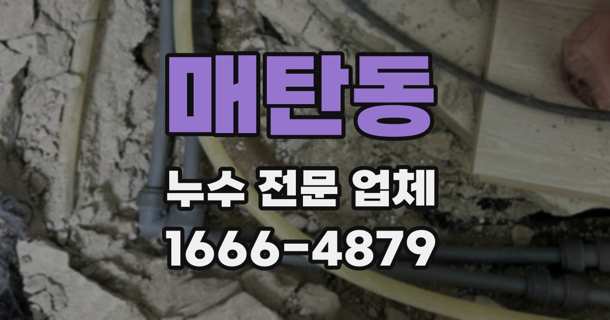 매탄동 누수 전문 업체