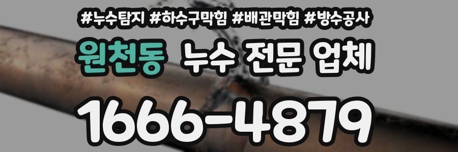 원천동 누수 전문 업체