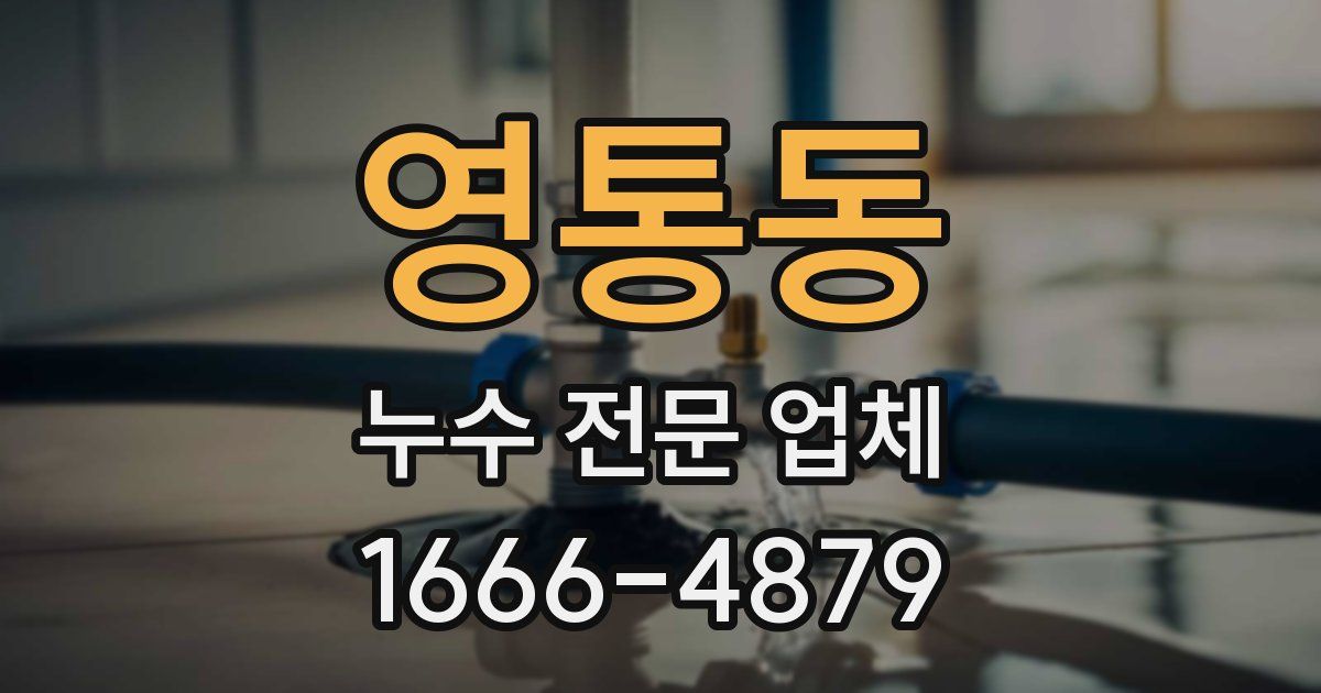 영통동 누수 전문 업체