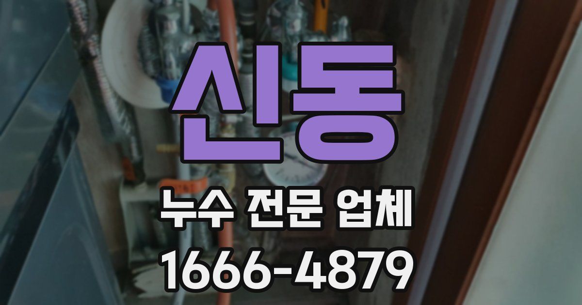 신동 누수 전문 업체