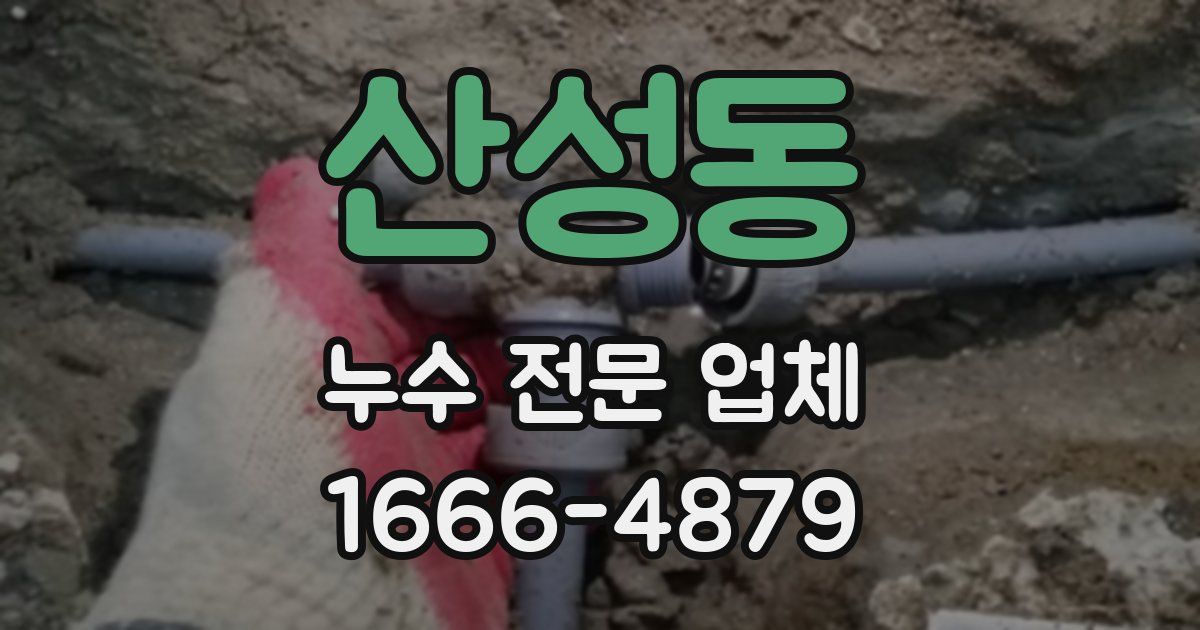 산성동 누수 전문 업체