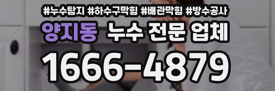 양지동 누수 전문 업체