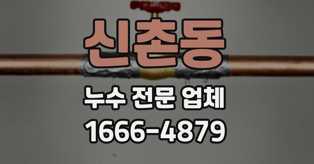 신촌동 누수 전문 업체