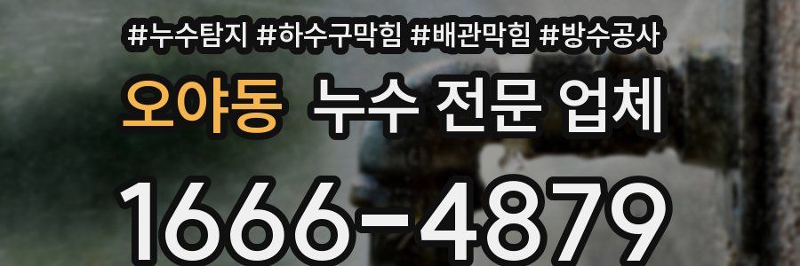 오야동 누수 전문 업체