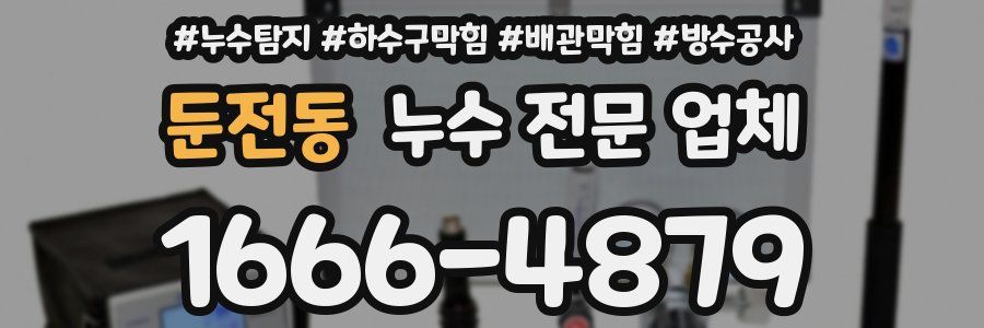 둔전동 누수 전문 업체