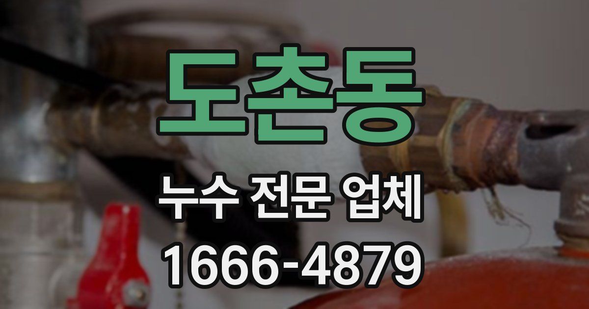 도촌동 누수 전문 업체