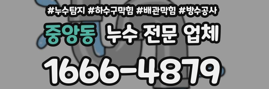 중앙동 누수 전문 업체