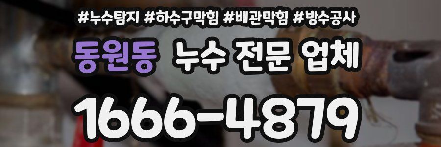 동원동 누수 전문 업체