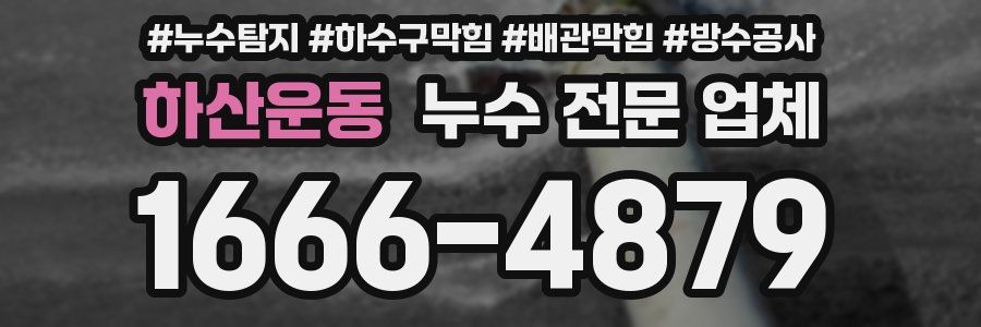 하산운동 누수 전문 업체