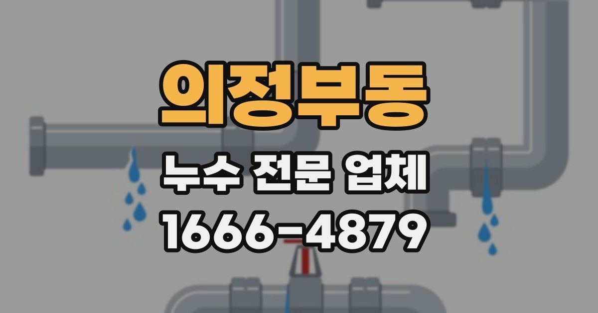 의정부동 누수 전문 업체