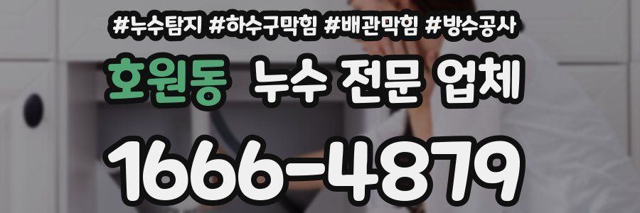 호원동 누수 전문 업체