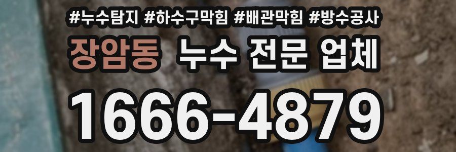 장암동 누수 전문 업체
