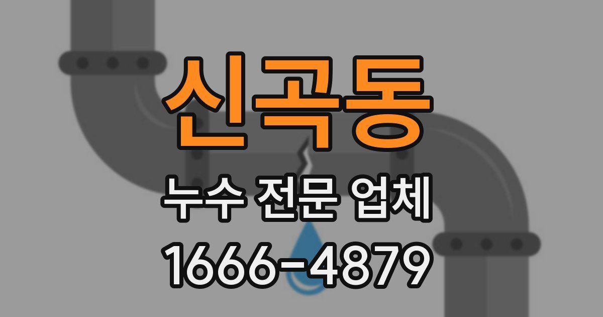 신곡동 누수 전문 업체