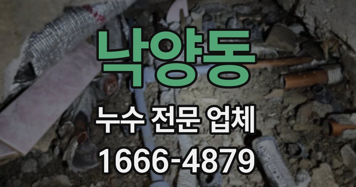 낙양동 누수 전문 업체