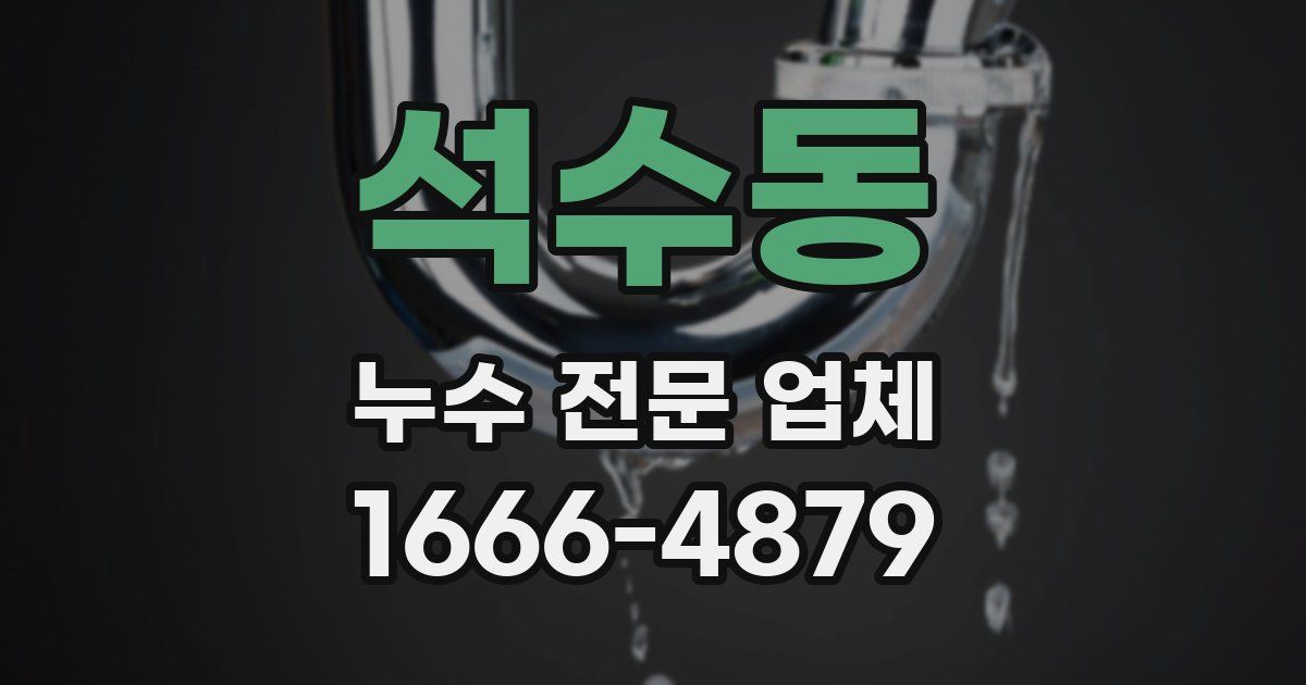 석수동 누수 전문 업체