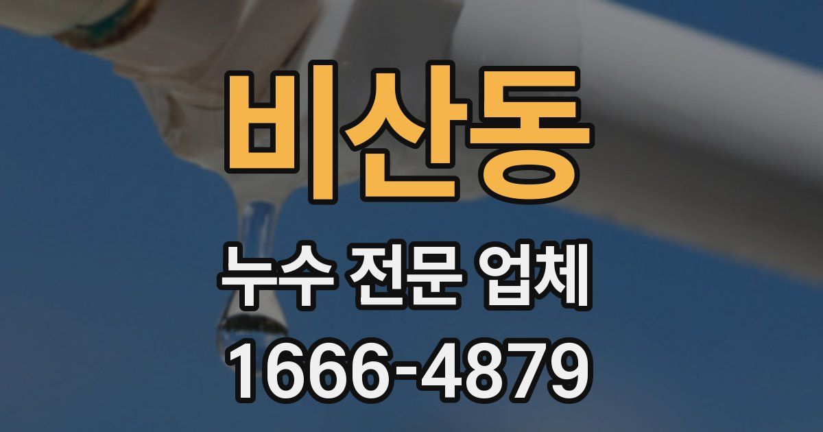 비산동 누수 전문 업체